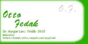 otto fedak business card
