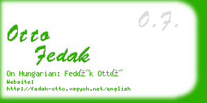 otto fedak business card